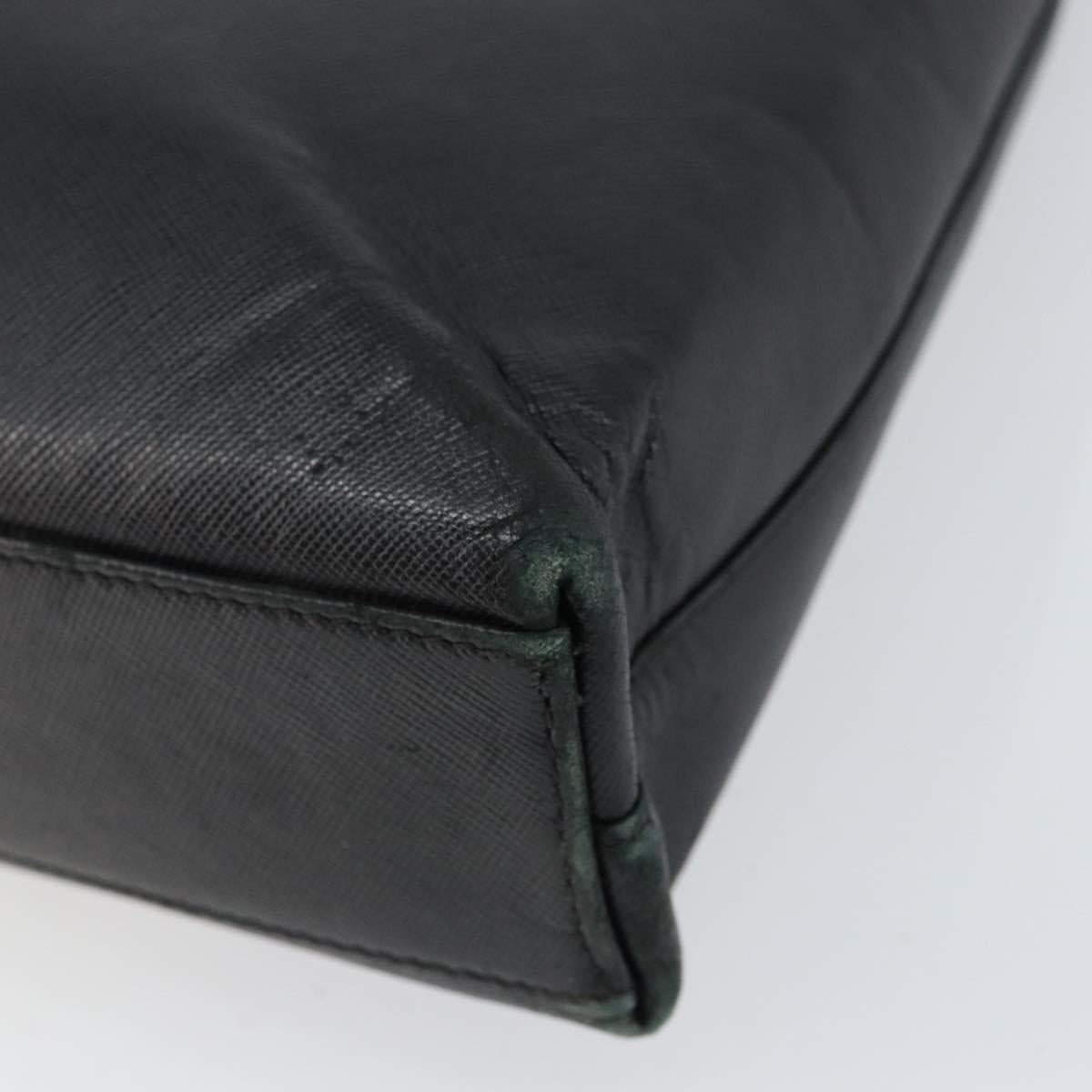 Salvatore Ferragamo Gancini Shoulder Bag Leather Black Gold Auth BA8226