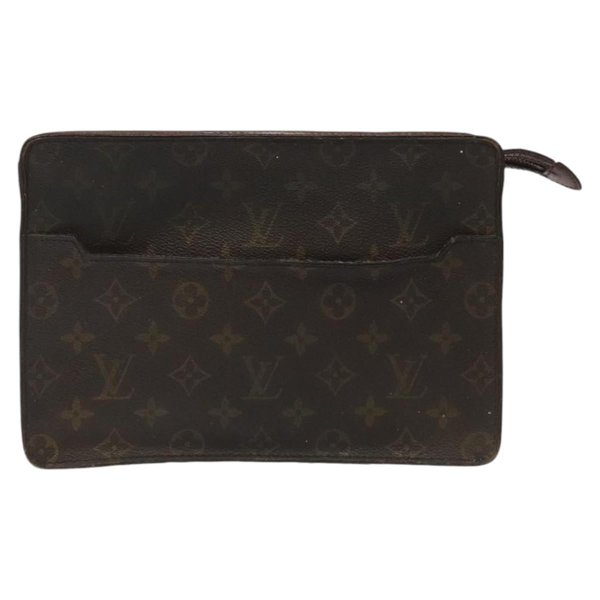 LOUIS VUITTON Monogram Pochette Homme Clutch Bag M51795 LV Auth BA824