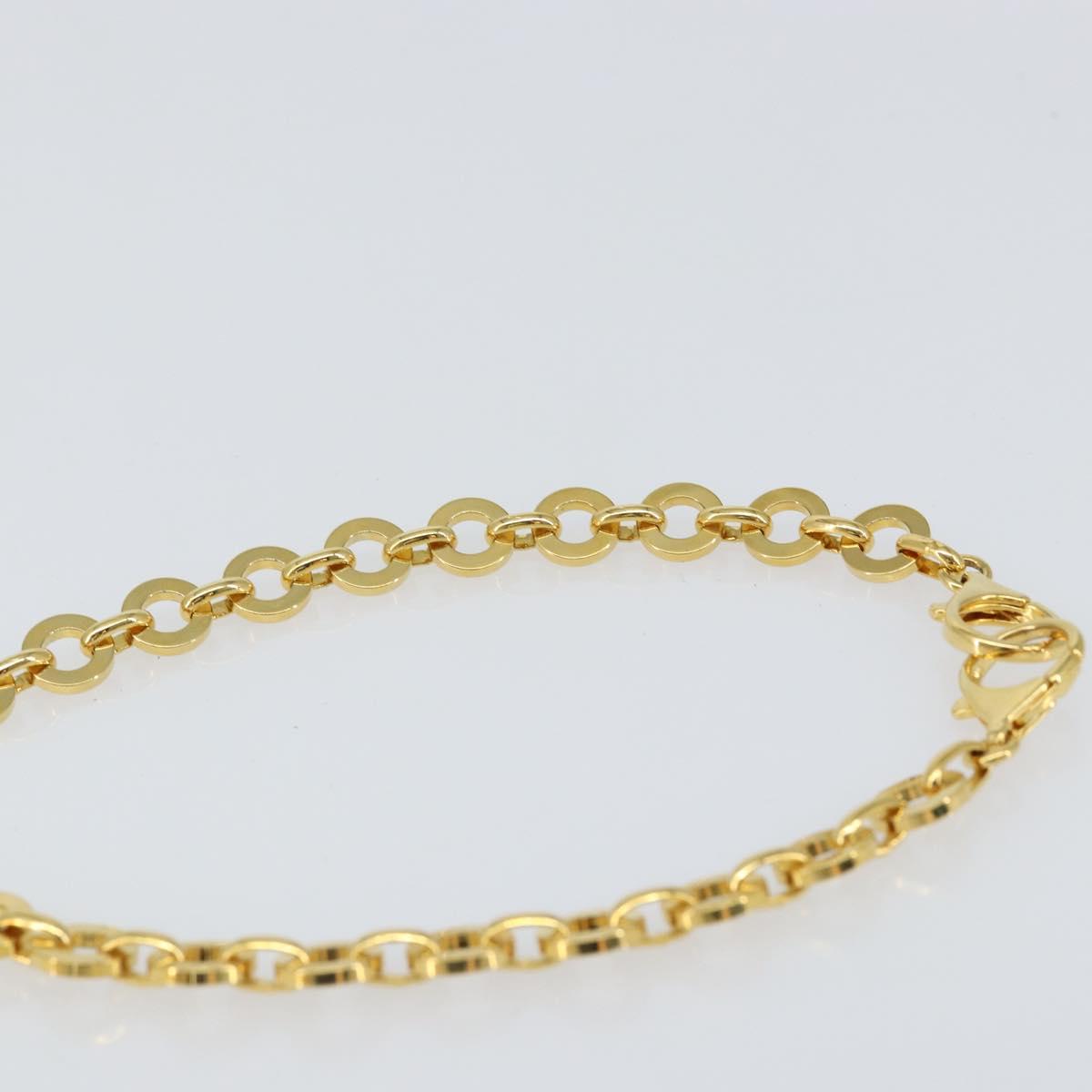 Salvatore Ferragamo Gancini Micro Chain Shoulder Bag Leather Gold Auth BA8245