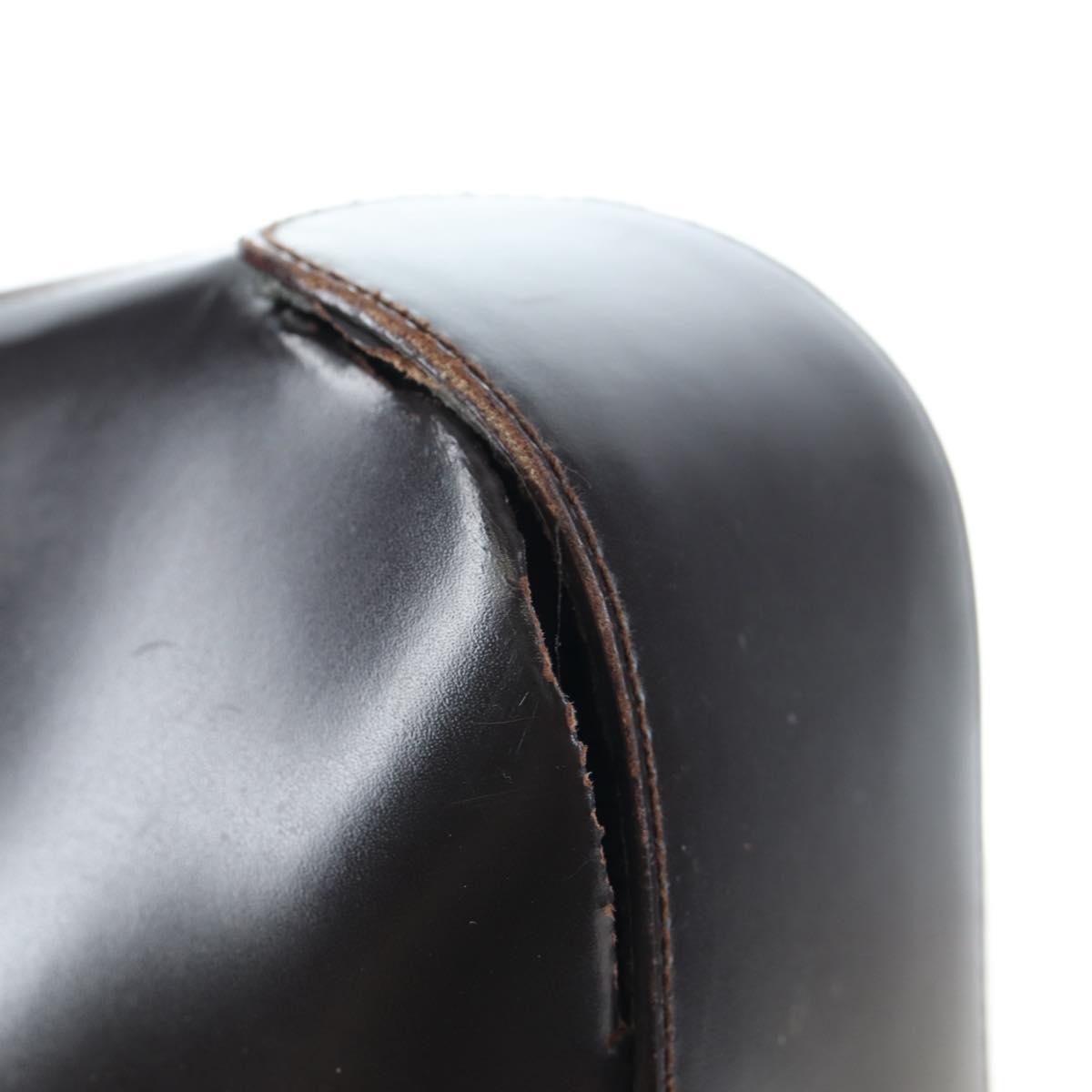 Salvatore Ferragamo Gancini Shoulder Bag Leather Dark Brown Auth BA825
