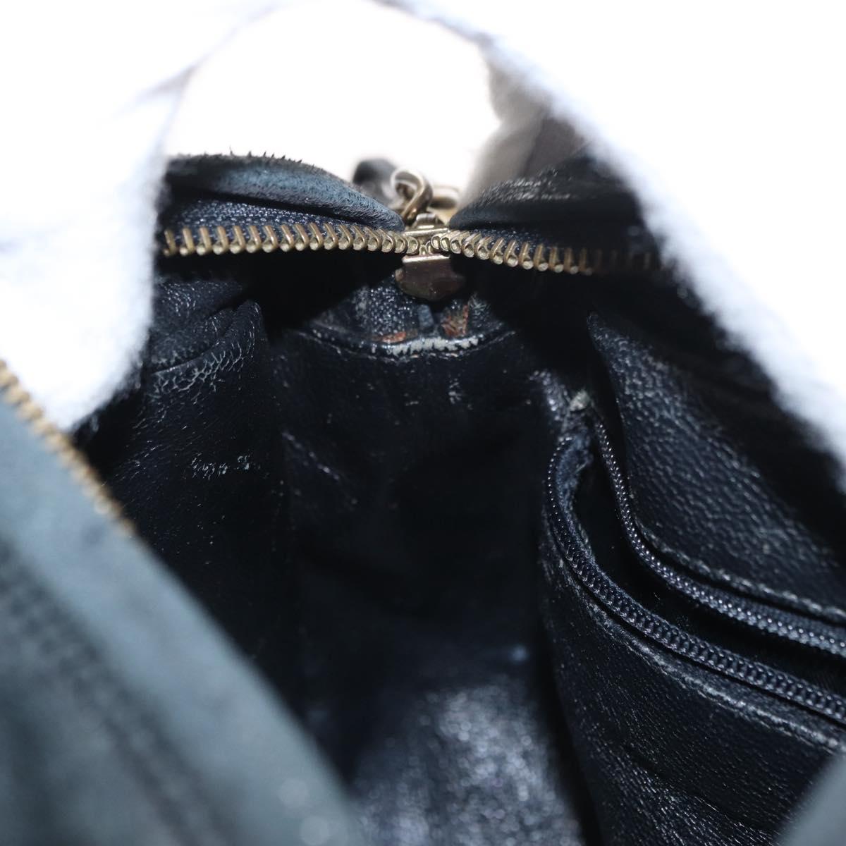 CHANEL Matelasse Chain Shoulder Bag Lamb Skin Black Gold CC Auth BA8251