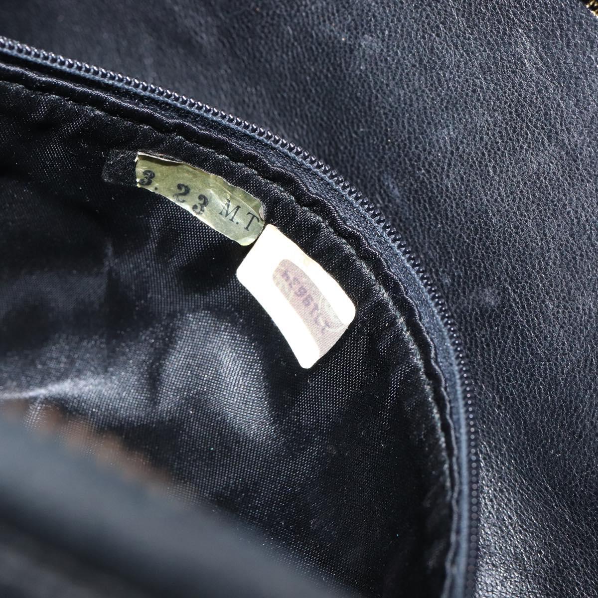 CHANEL Matelasse Chain Shoulder Bag Lamb Skin Black Gold CC Auth BA8252