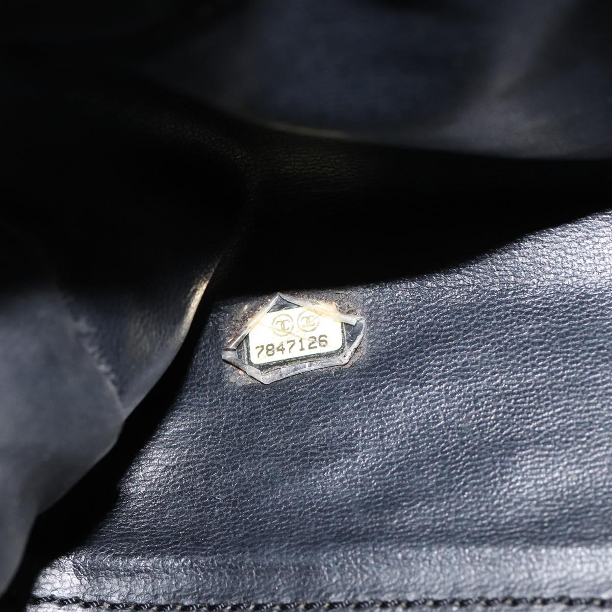 CHANEL Sports Clutch Bag Nylon Beige Black CC Auth BA8257