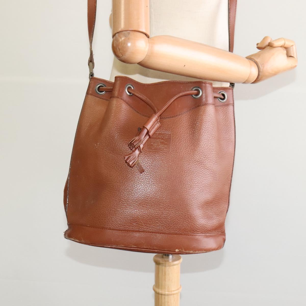 Burberrys Shoulder Bag Leather Brown Auth BA826