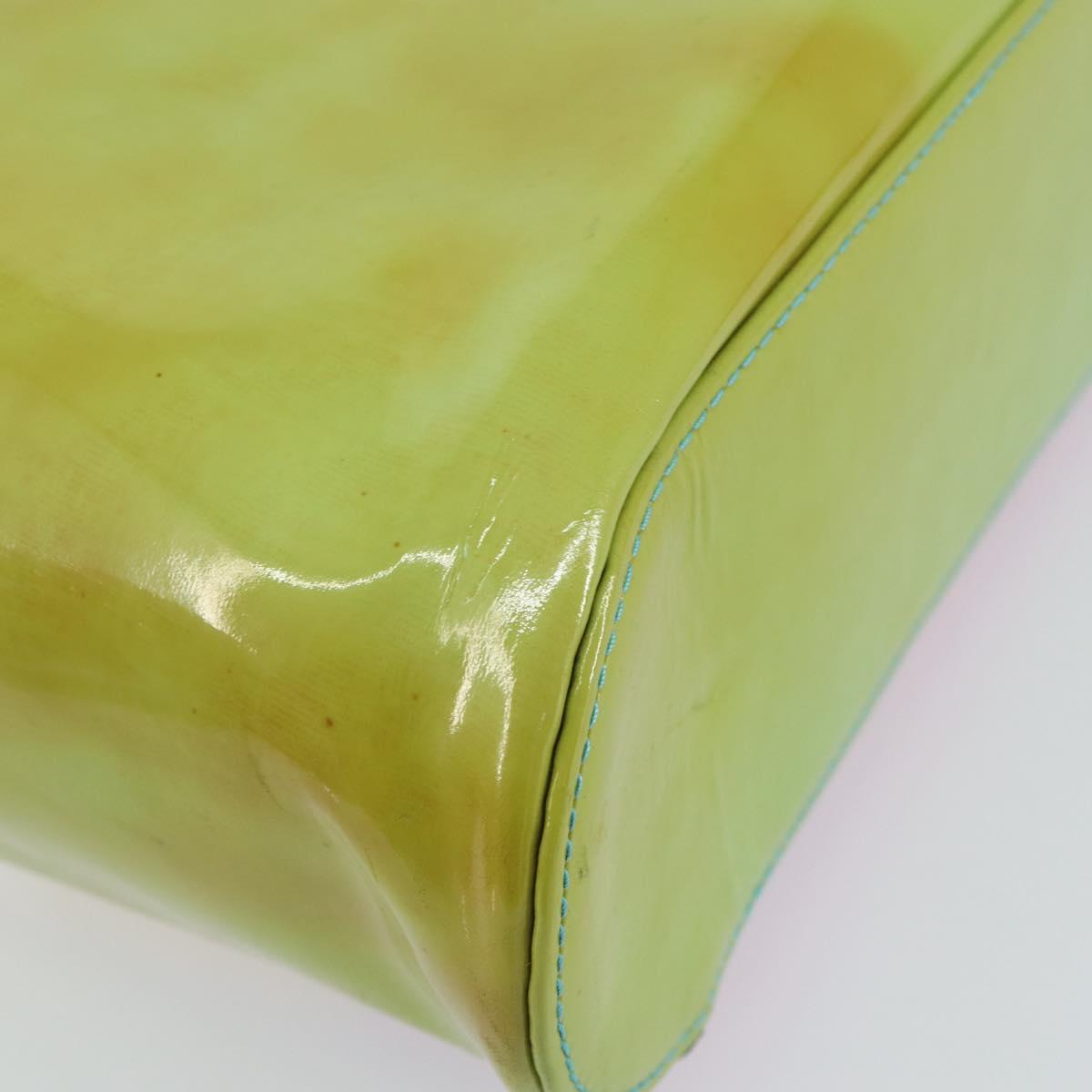 CHANEL Tote Bag Enamel Multicolor Gold CC Auth BA8262