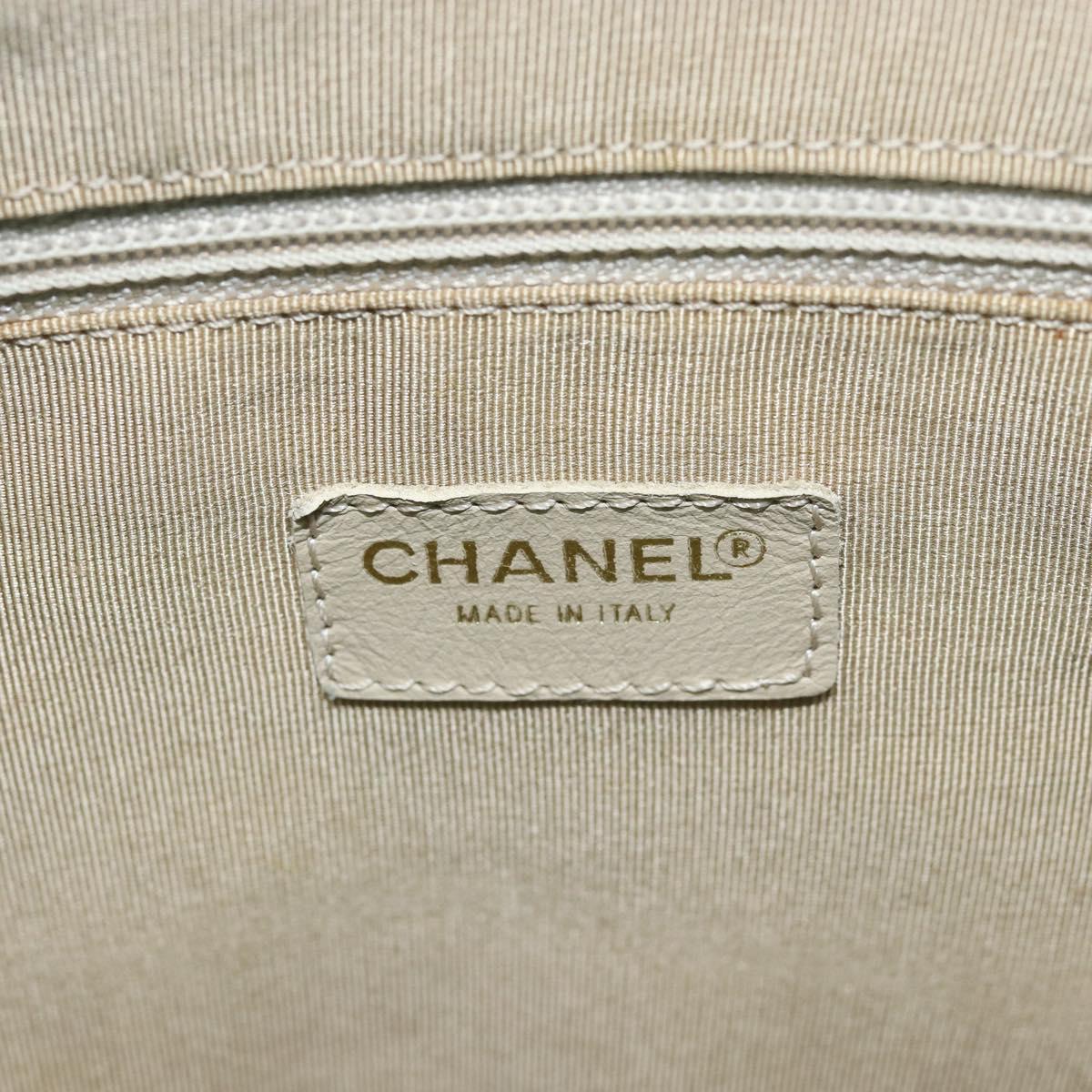 CHANEL Tote Bag Enamel Multicolor Gold CC Auth BA8262