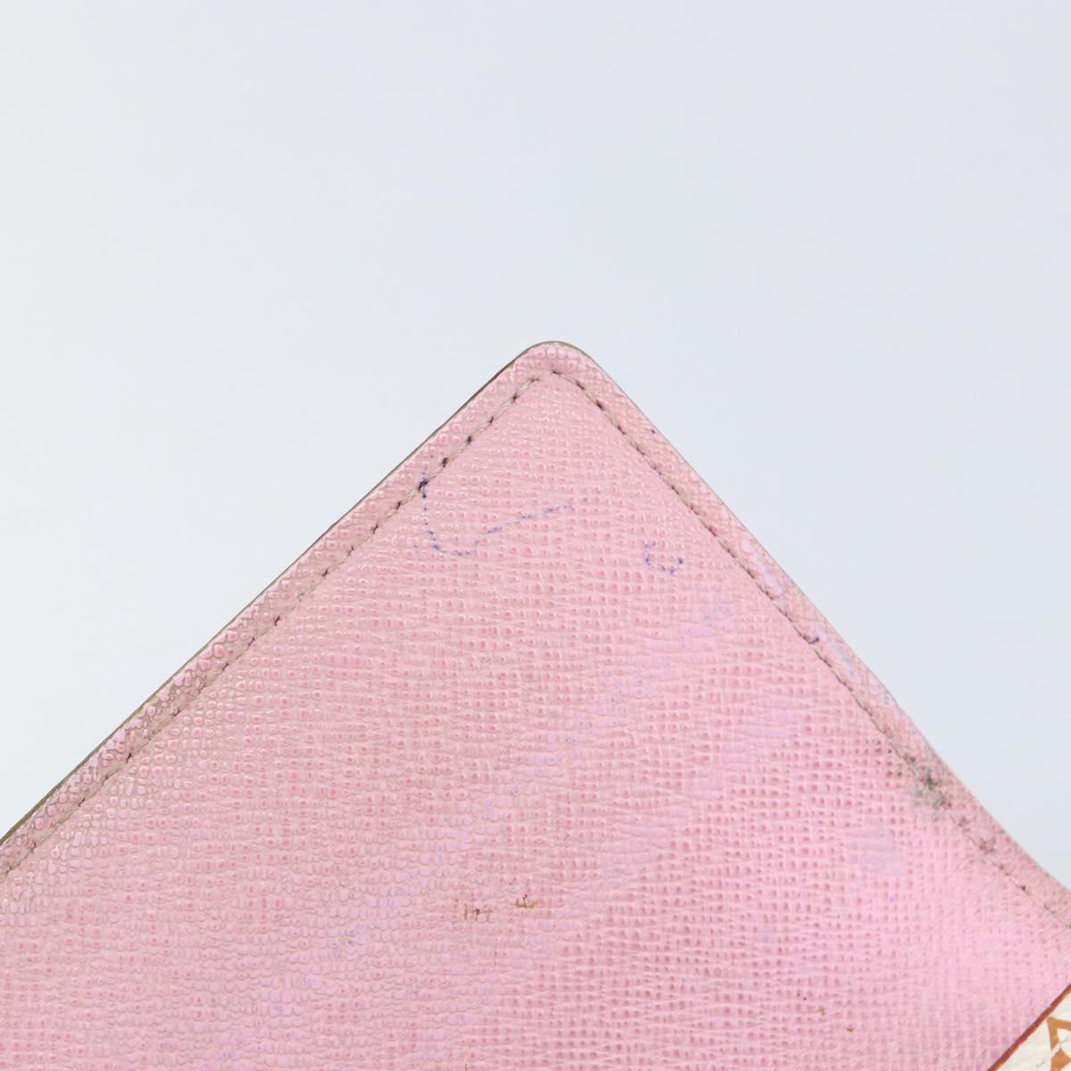 LOUIS VUITTON Multicolor Portefeuille Sarah Long Wallet White M93532 Auth BA8265