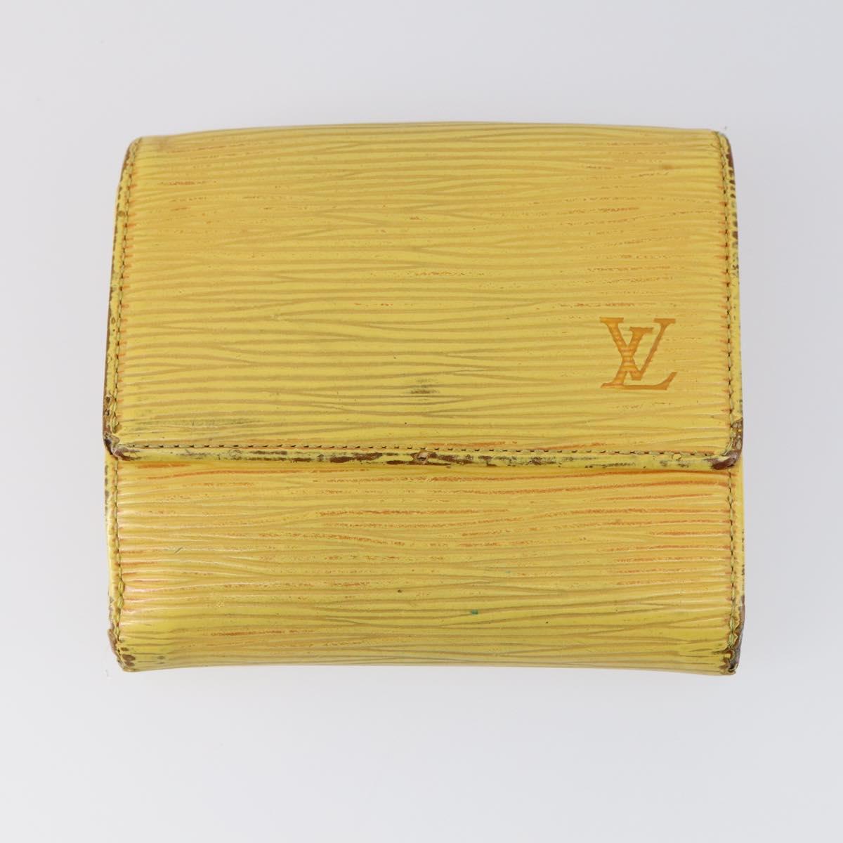 LOUIS VUITTON Epi Monogram Multicolor Wallet 4 Set White Yellow Auth BA8266