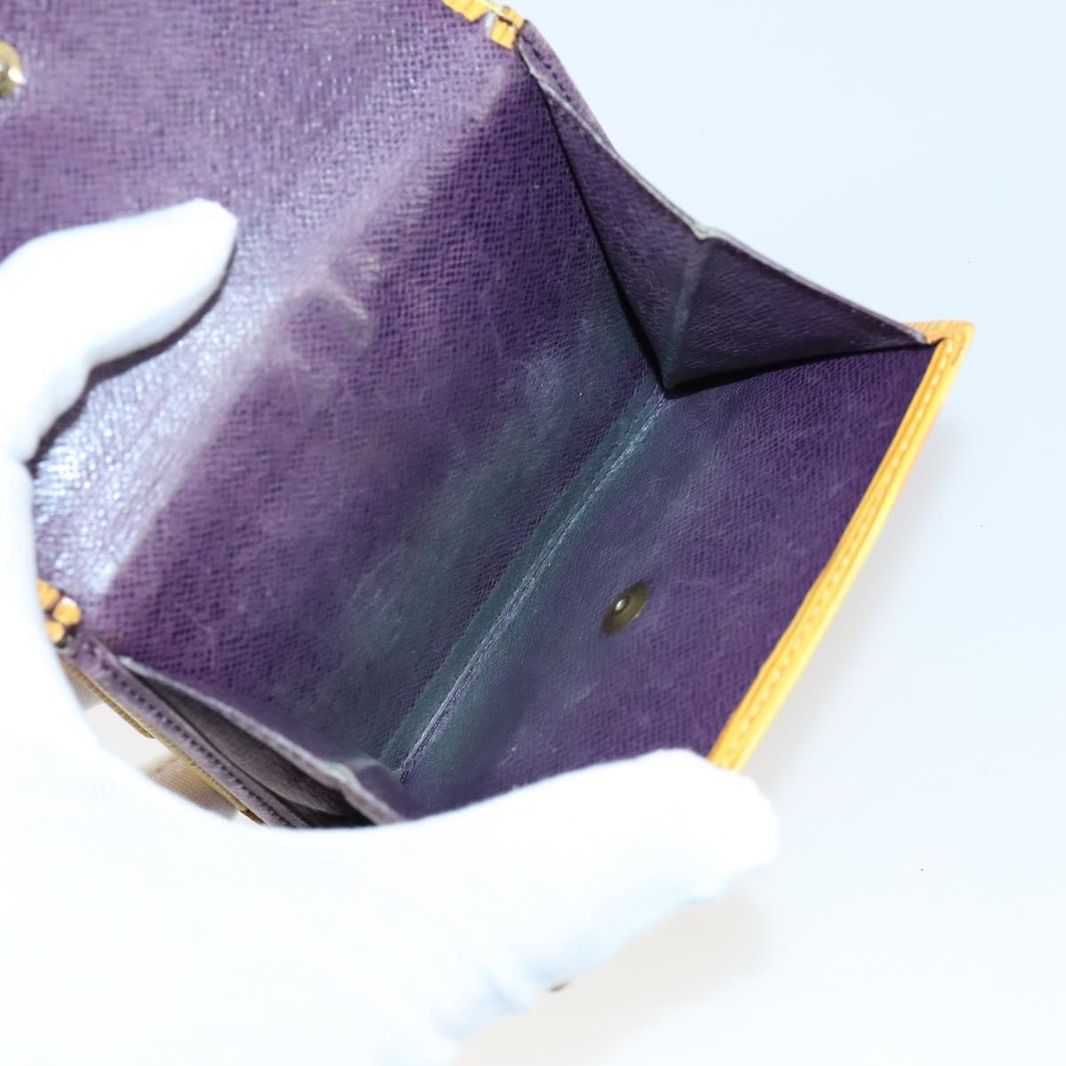 LOUIS VUITTON Epi Monogram Multicolor Wallet 4 Set White Yellow Auth BA8266