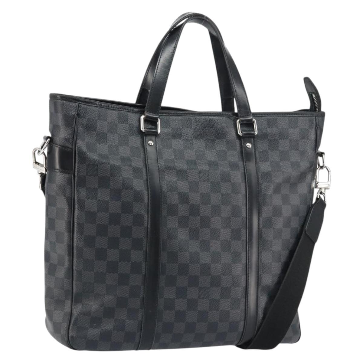 LOUIS VUITTON Damier Graphite Tadao Shoulder Bag 2way N51192 LV Auth BA8269