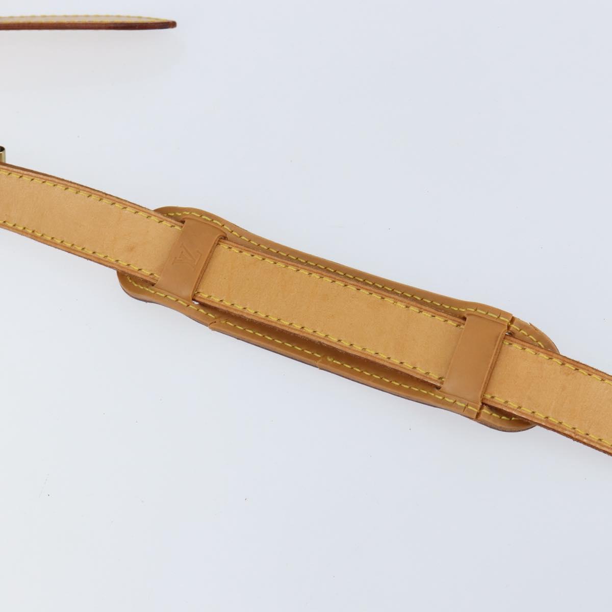 LOUIS VUITTON Nume leather Strap Leather 40.2""-47.2"" Beige LV Auth BA8270