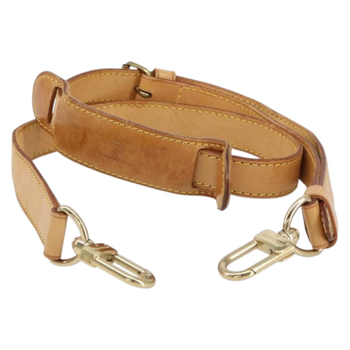 LOUIS VUITTON Nume leather Strap Leather 40.2""-47.2"" Beige LV Auth BA8270