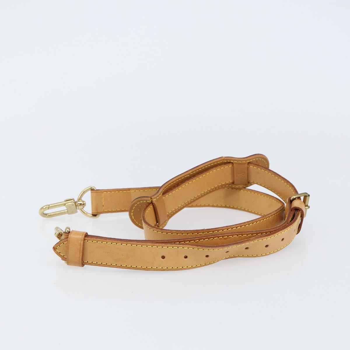 LOUIS VUITTON Nume leather Strap Leather 40.2""-47.2"" Beige LV Auth BA8270