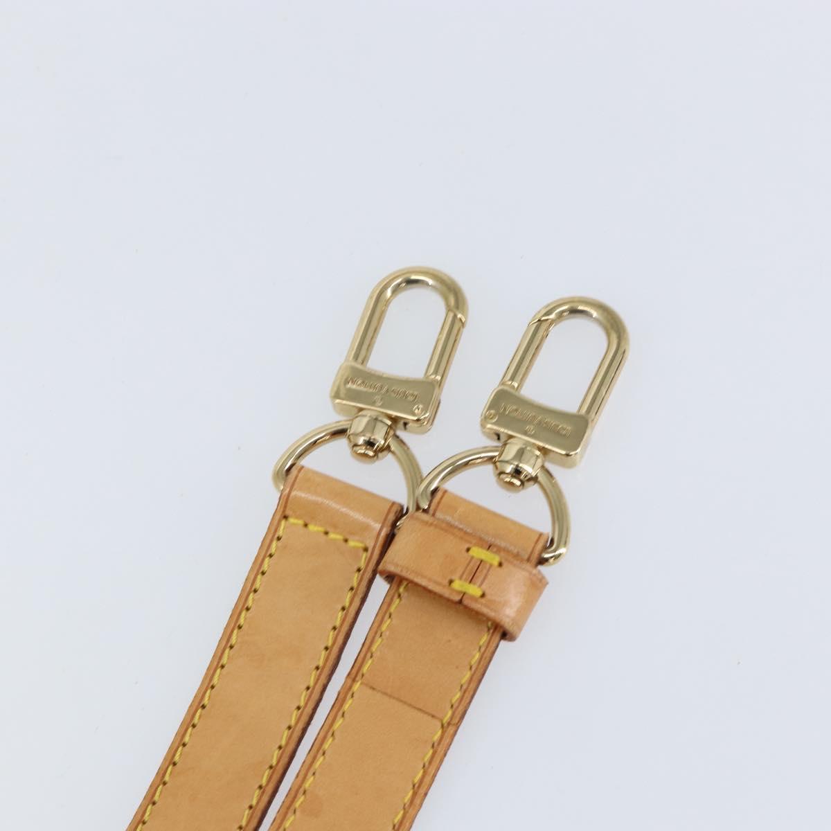 LOUIS VUITTON Nume leather Strap Leather 40.2""-47.2"" Beige LV Auth BA8270
