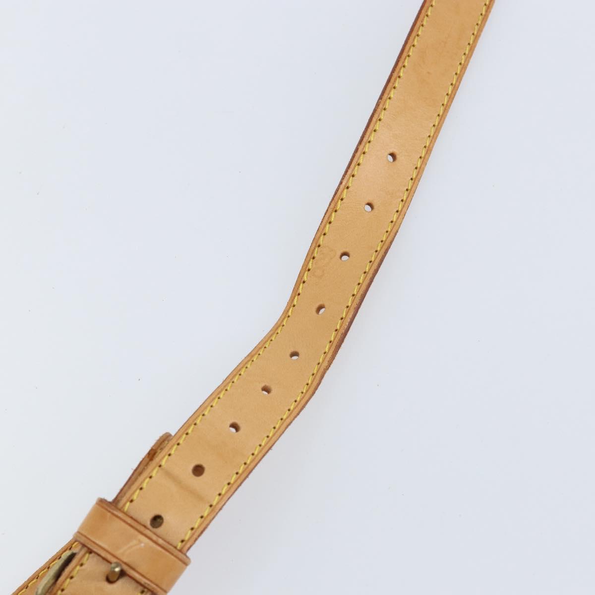 LOUIS VUITTON Nume leather Strap Leather 40.2""-47.2"" Beige LV Auth BA8270