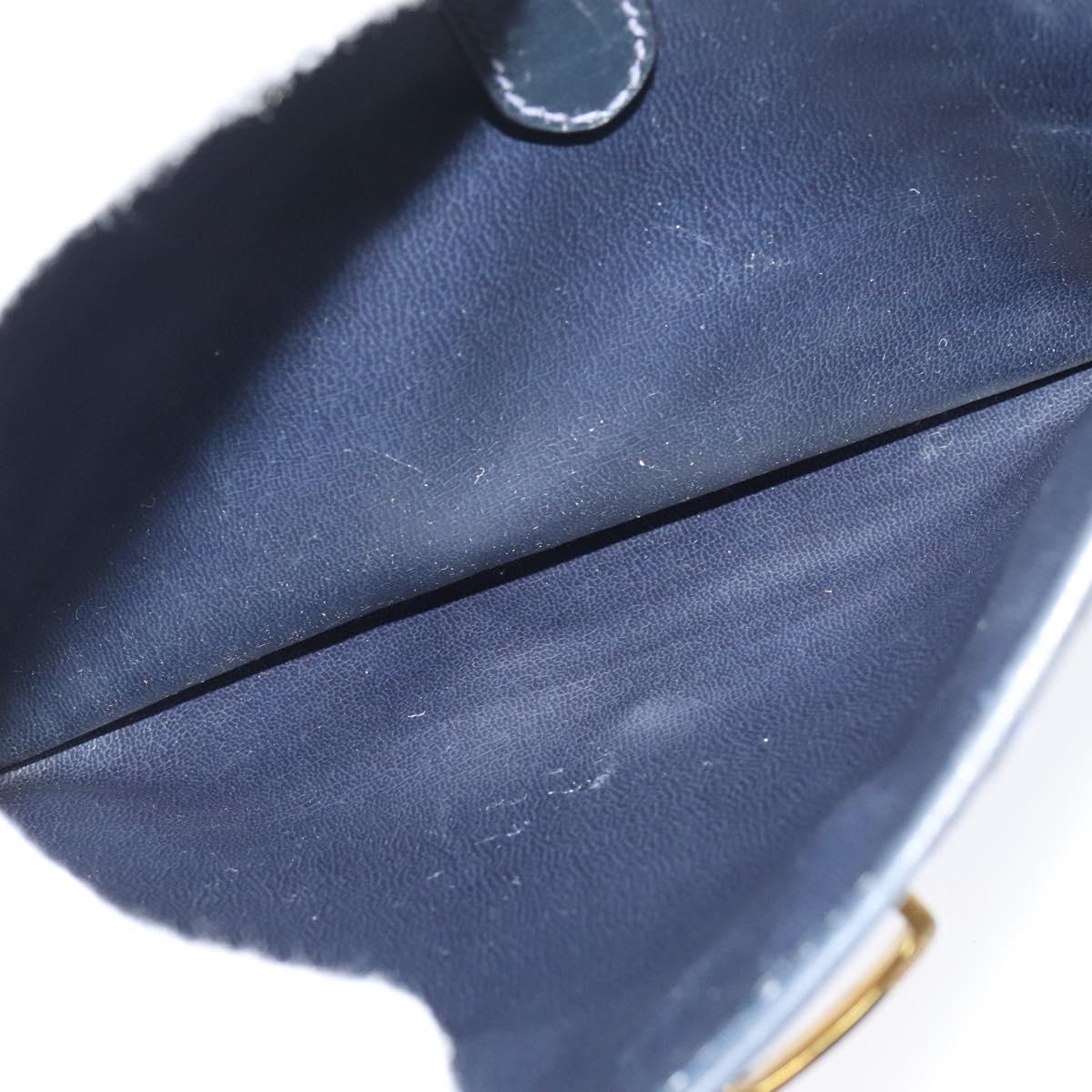 CELINE Shoulder Bag Leather White Auth BA829