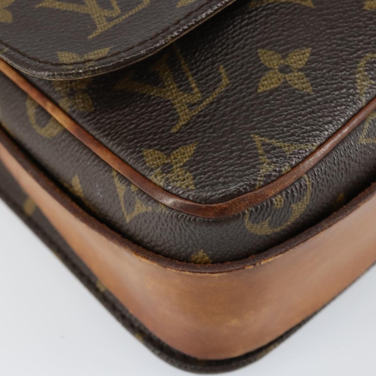 LOUIS VUITTON Monogram Cartouchiere MM Shoulder Bag M51253 LV Auth BA8293