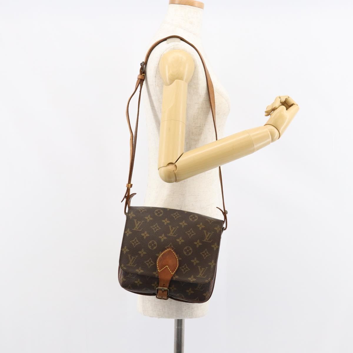 LOUIS VUITTON Monogram Cartouchiere MM Shoulder Bag M51253 LV Auth BA8293