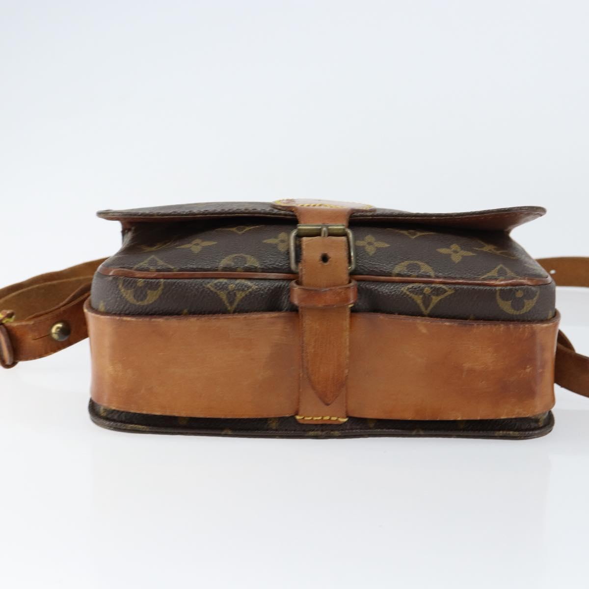 LOUIS VUITTON Monogram Cartouchiere MM Shoulder Bag M51253 LV Auth BA8293