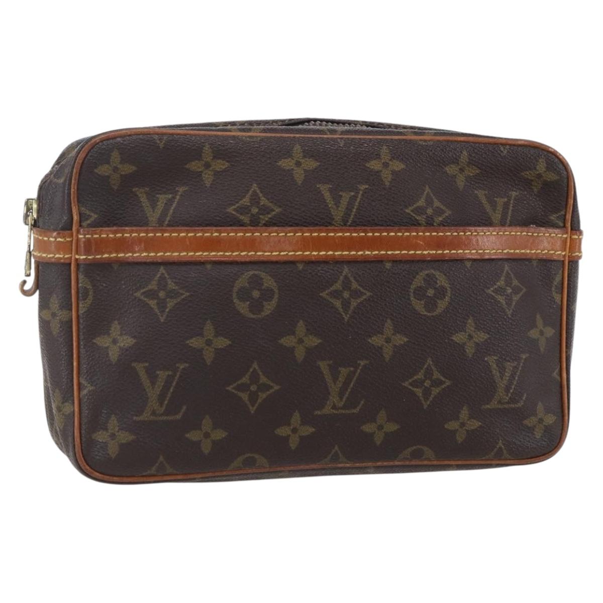LOUIS VUITTON Monogram Compiegne 23 Clutch Bag M51847 LV Auth BA8306