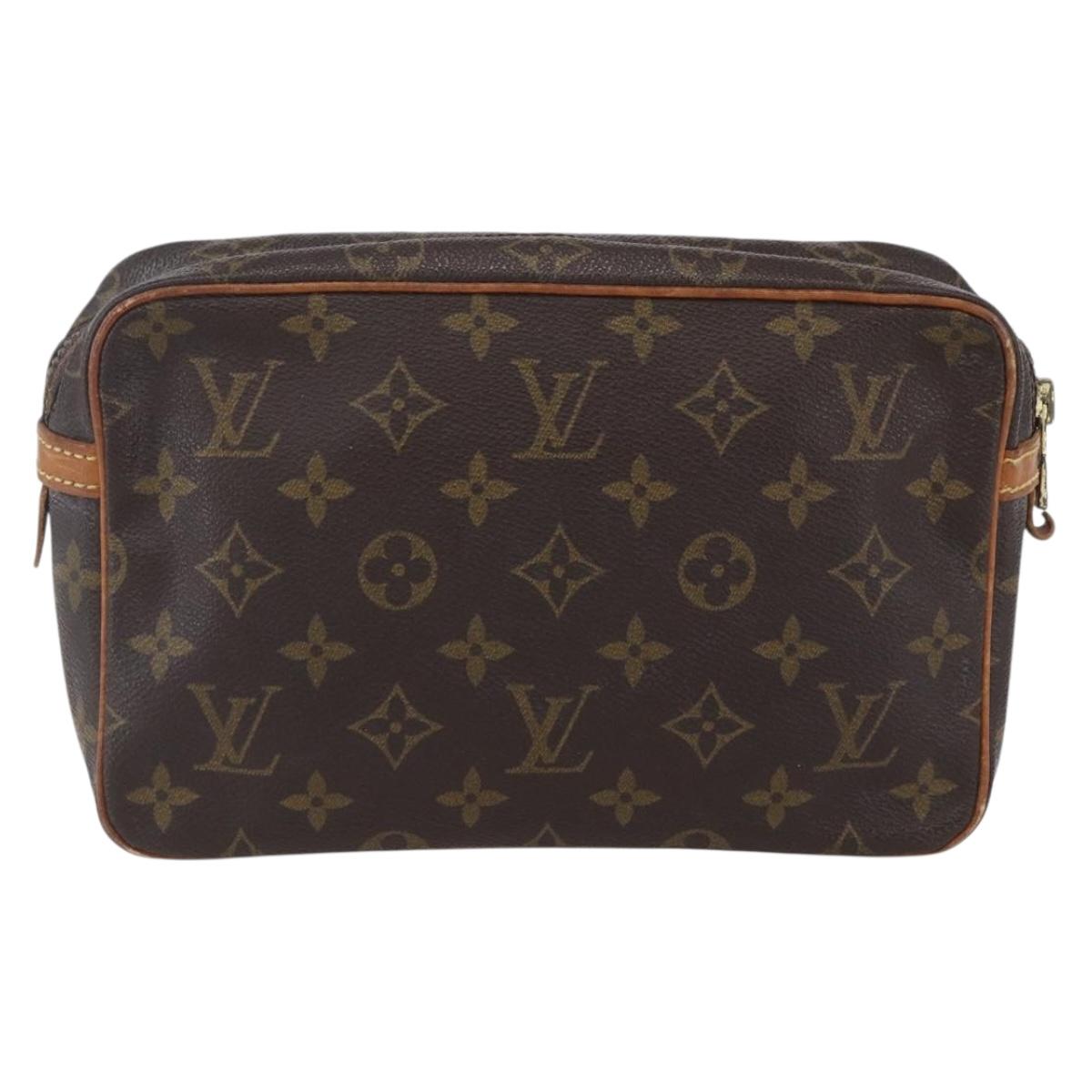 LOUIS VUITTON Monogram Compiegne 23 Clutch Bag M51847 LV Auth BA8306