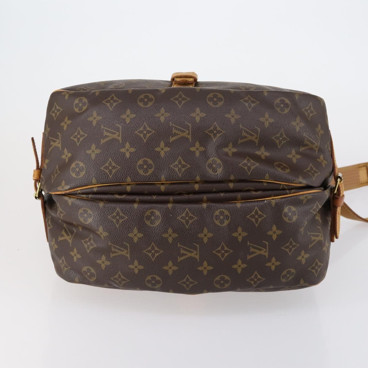 LOUIS VUITTON Monogram Saumur 35 Shoulder Bag M42254 LV Auth BA8314