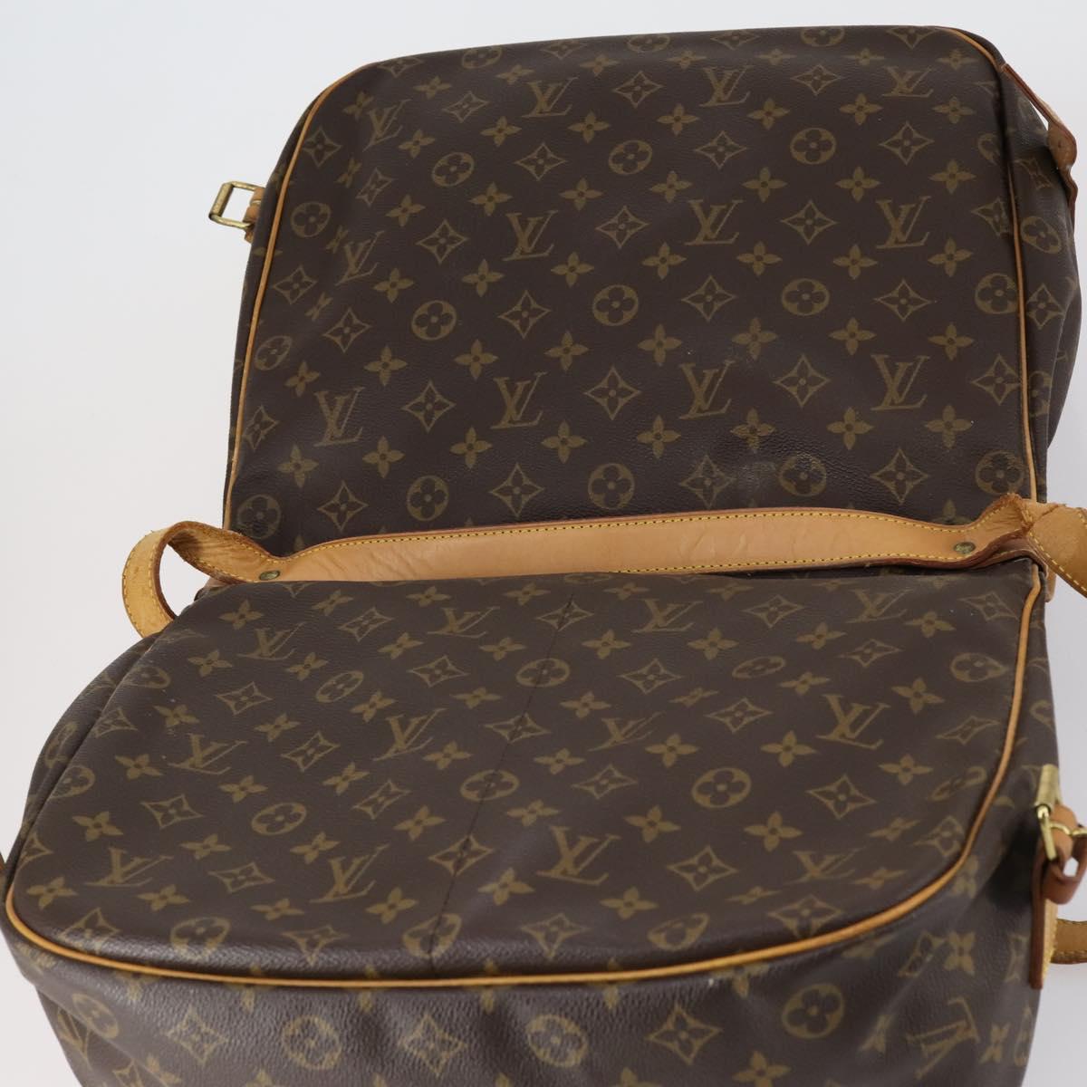 LOUIS VUITTON Monogram Saumur 35 Shoulder Bag M42254 LV Auth BA8314