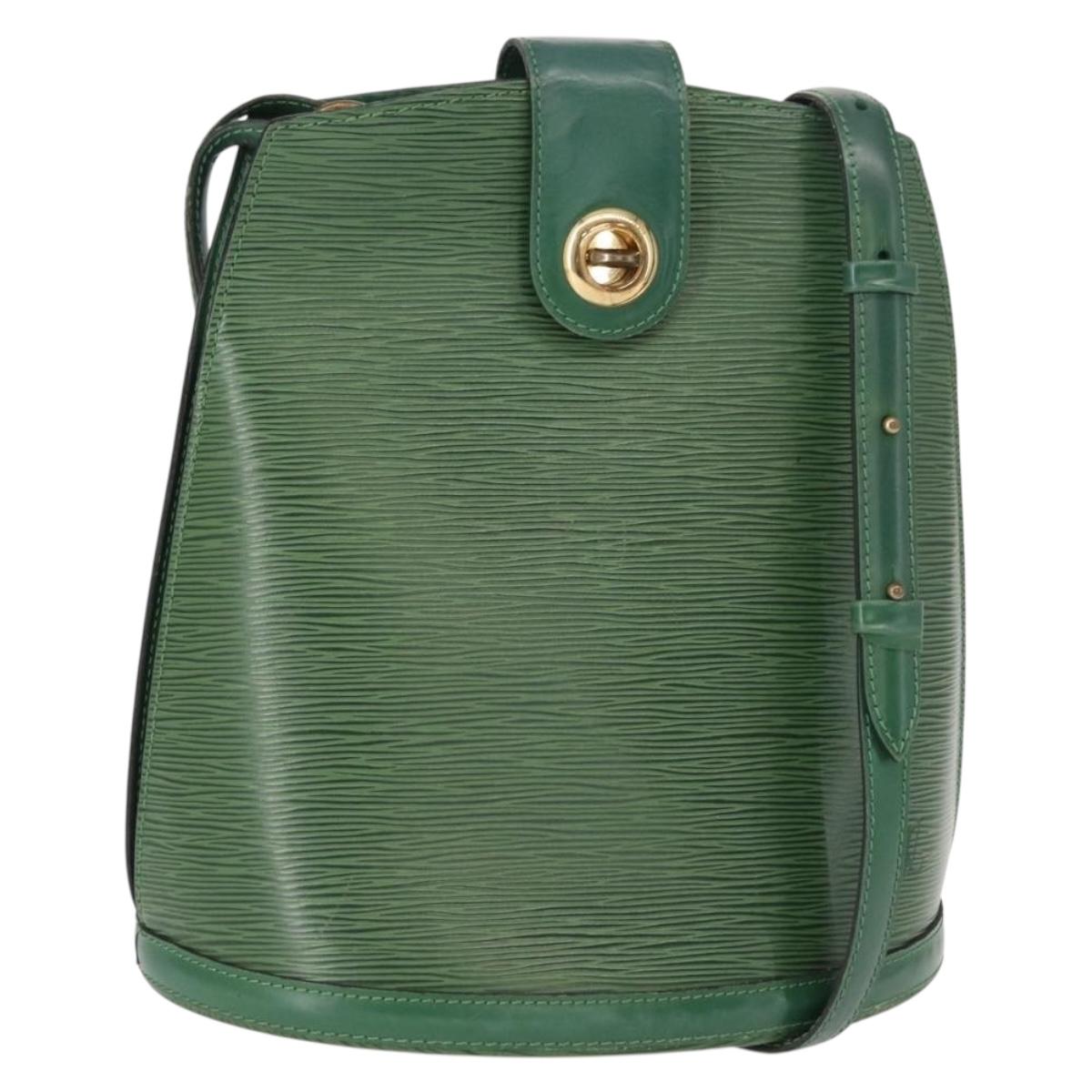 LOUIS VUITTON Epi Cluny Shoulder Bag Green M52254 LV Auth BA8326