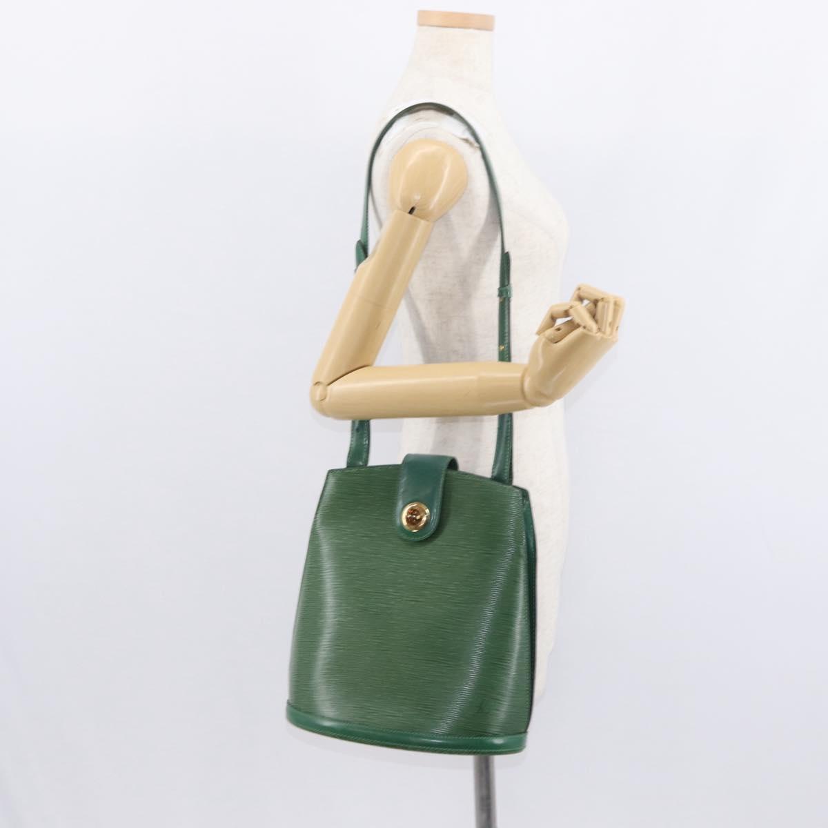 LOUIS VUITTON Epi Cluny Shoulder Bag Green M52254 LV Auth BA8326