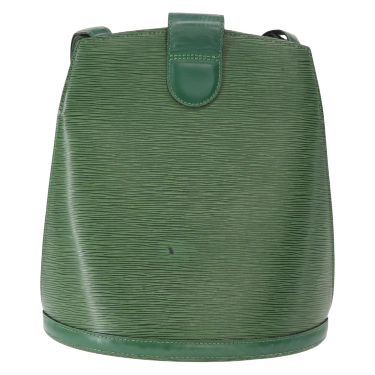 LOUIS VUITTON Epi Cluny Shoulder Bag Green M52254 LV Auth BA8326