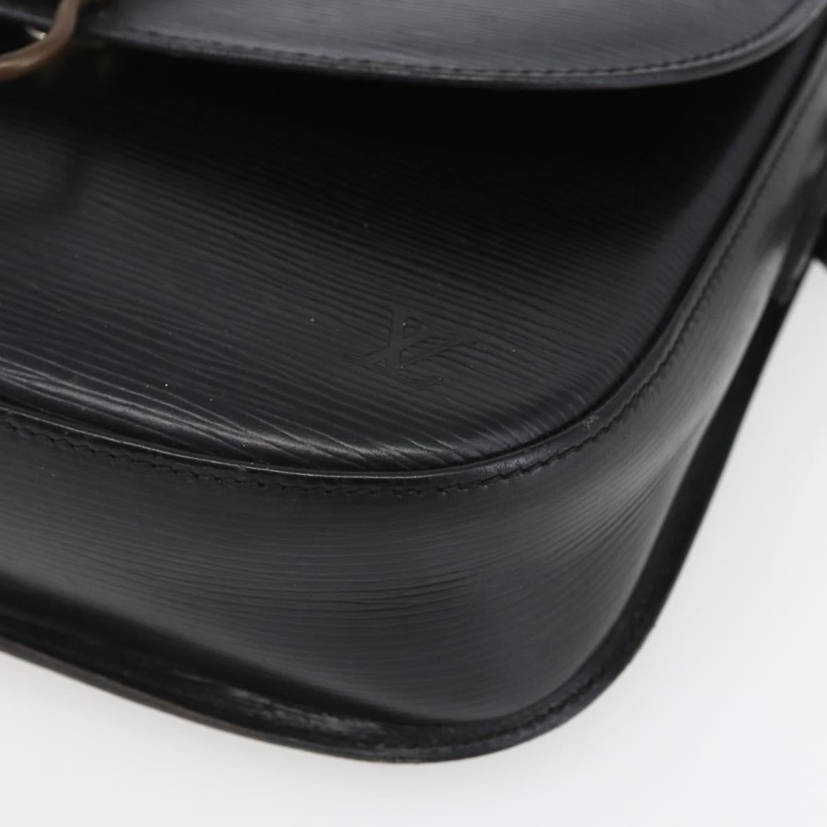 LOUIS VUITTON Epi Saint Cloud GM Shoulder Bag Black Noir M52192 LV Auth BA8327