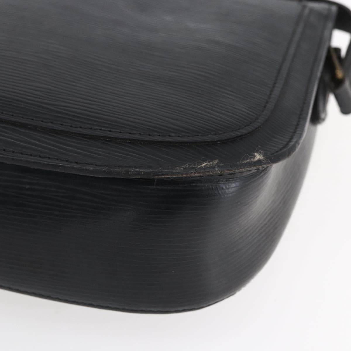 LOUIS VUITTON Epi Saint Cloud GM Shoulder Bag Black Noir M52192 LV Auth BA8327