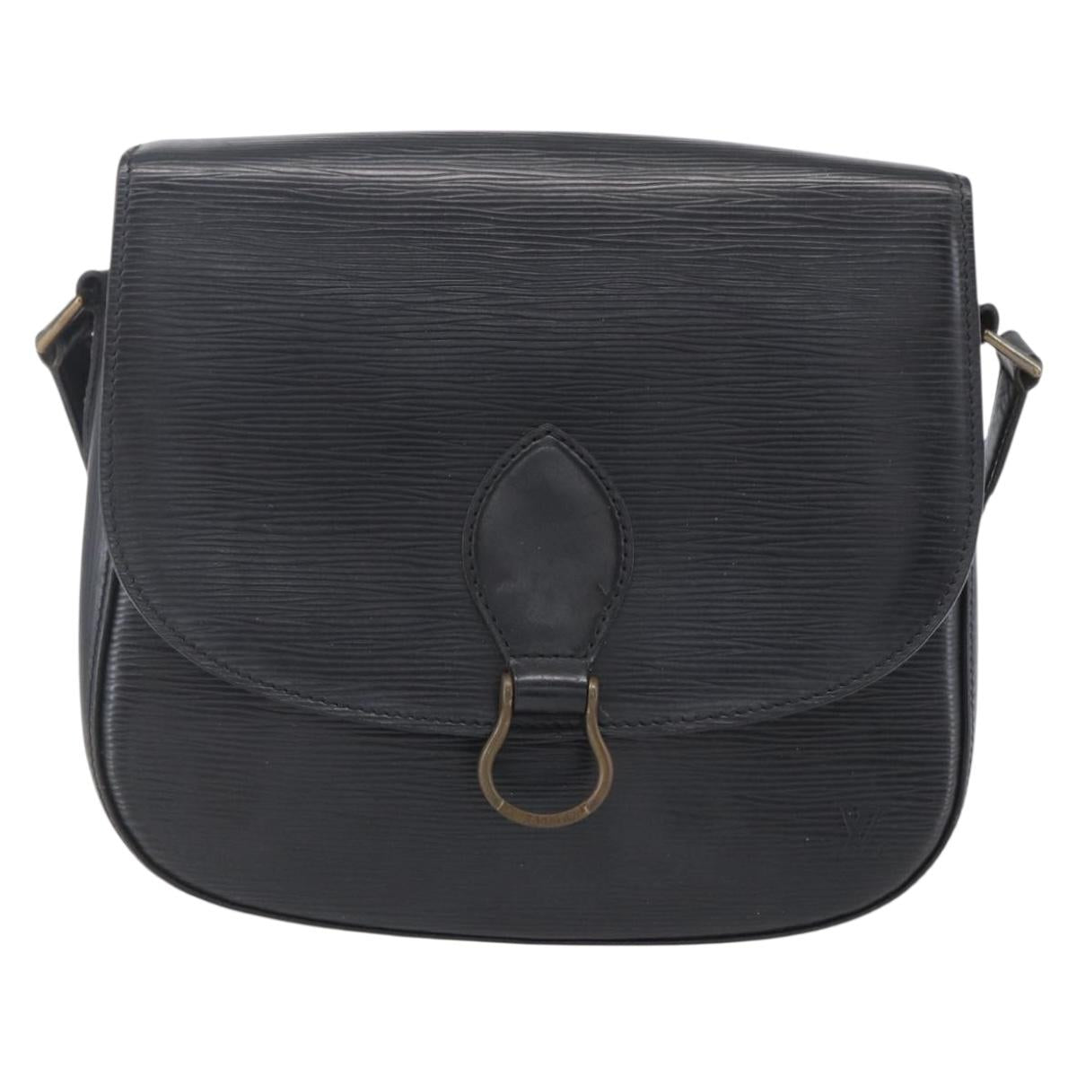 LOUIS VUITTON Epi Saint Cloud GM Shoulder Bag Black Noir M52192 LV Auth BA8327