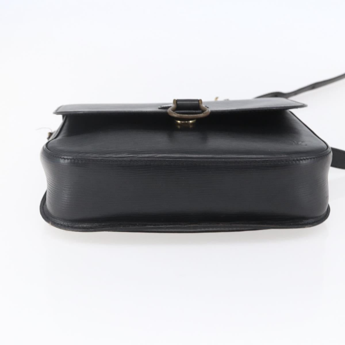 LOUIS VUITTON Epi Saint Cloud GM Shoulder Bag Black Noir M52192 LV Auth BA8327