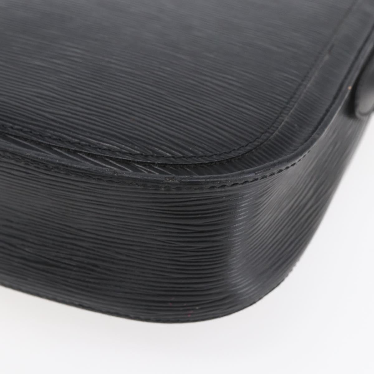 LOUIS VUITTON Epi Saint Cloud GM Shoulder Bag Black Noir M52192 LV Auth BA8328
