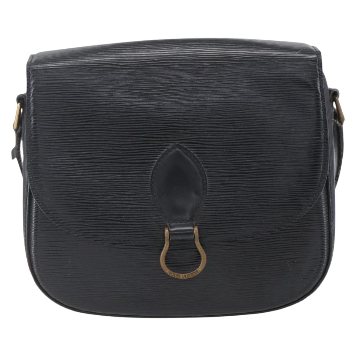 LOUIS VUITTON Epi Saint Cloud GM Shoulder Bag Black Noir M52192 LV Auth BA8328