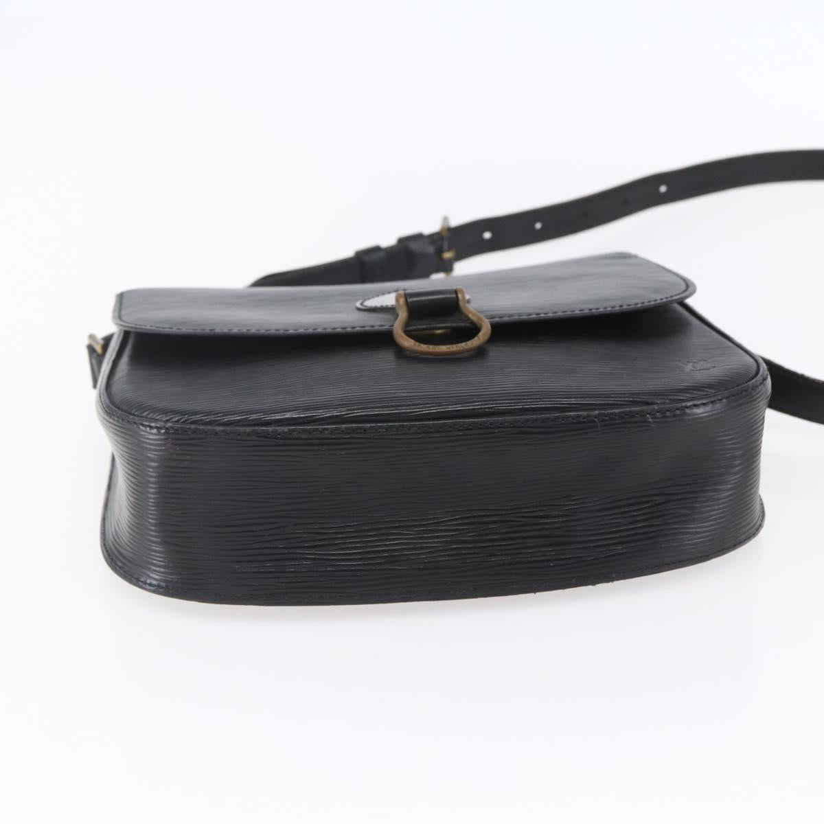 LOUIS VUITTON Epi Saint Cloud GM Shoulder Bag Black Noir M52192 LV Auth BA8328