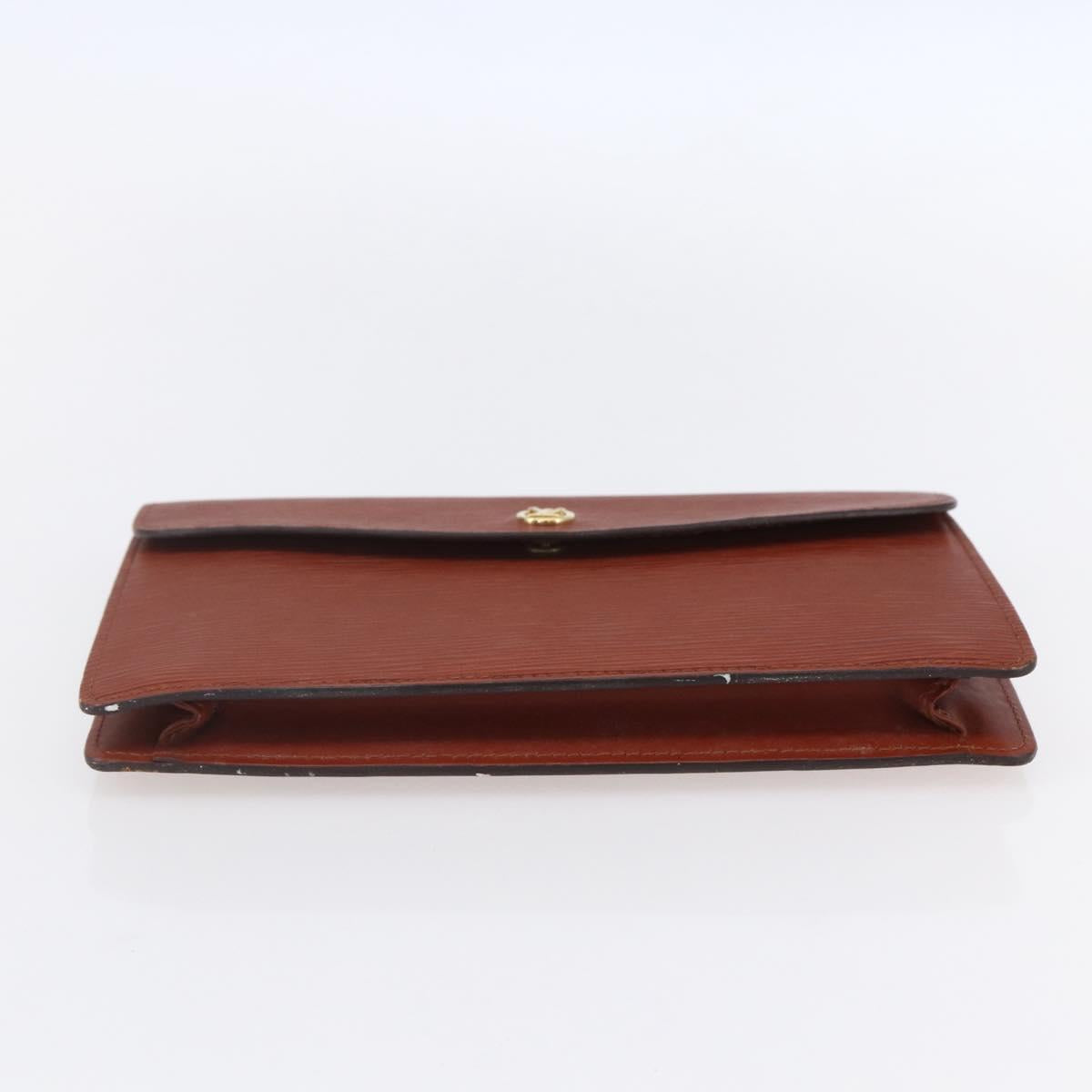LOUIS VUITTON Epi Montaigne 23 Clutch Bag Brown M52663 LV Auth BA8329