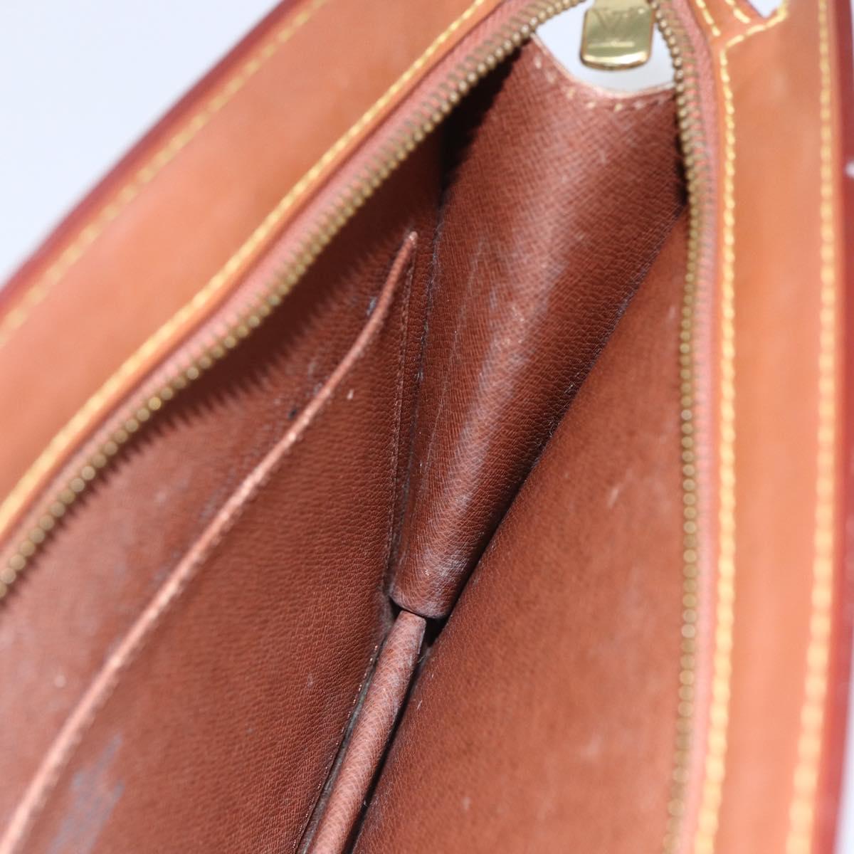 LOUIS VUITTON Epi Pochette Homme Bag Brown Zipangu Gold M52528 LV Auth BA8330