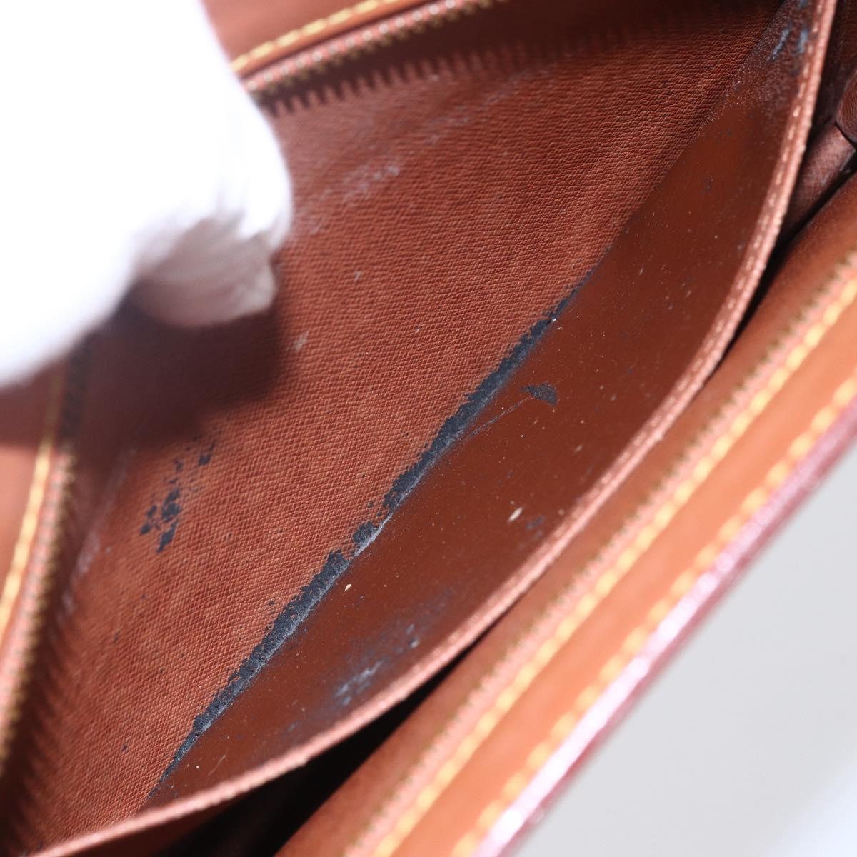 LOUIS VUITTON Epi Pochette Homme Bag Brown Zipangu Gold M52528 LV Auth BA8330