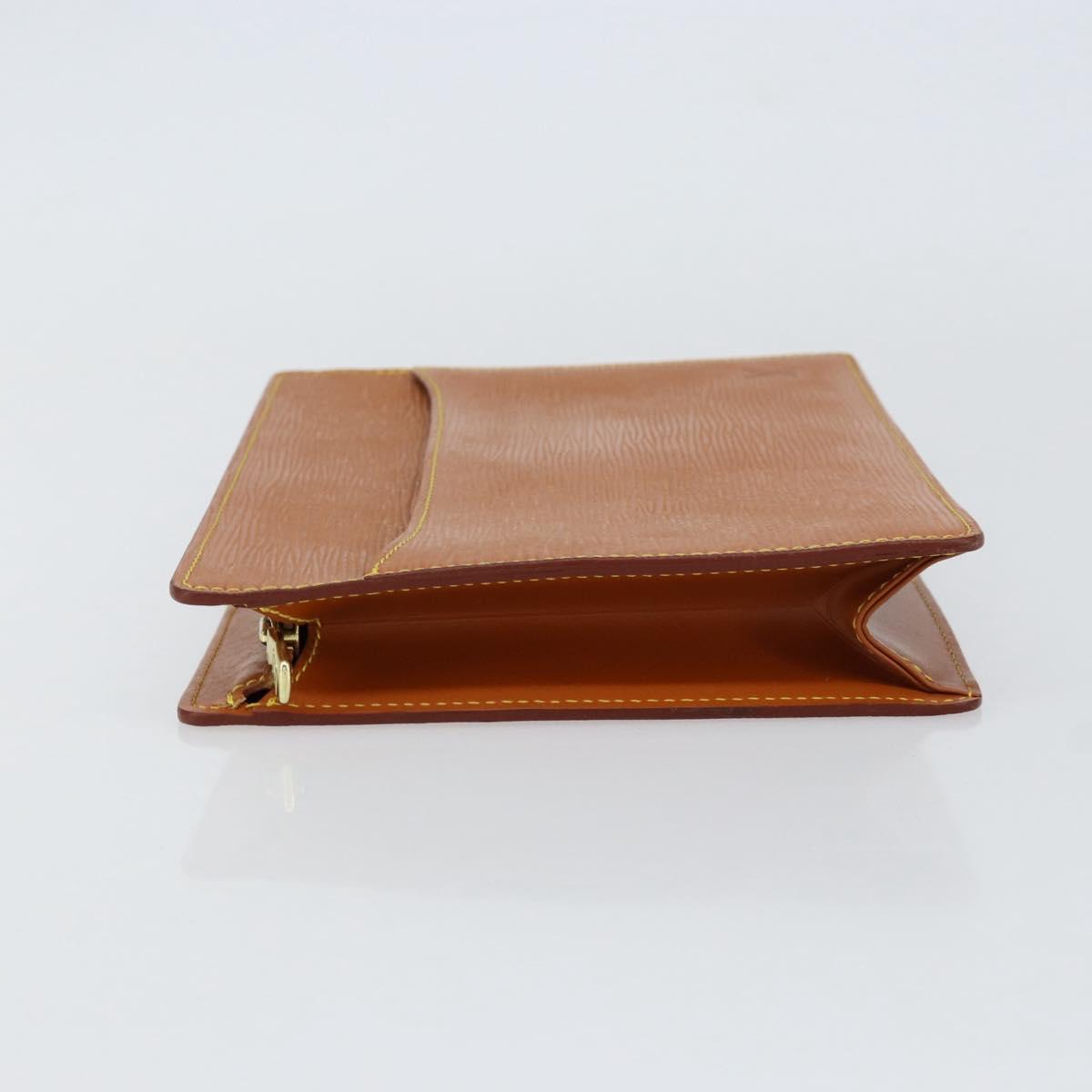 LOUIS VUITTON Epi Pochette Homme Bag Brown Zipangu Gold M52528 LV Auth BA8331