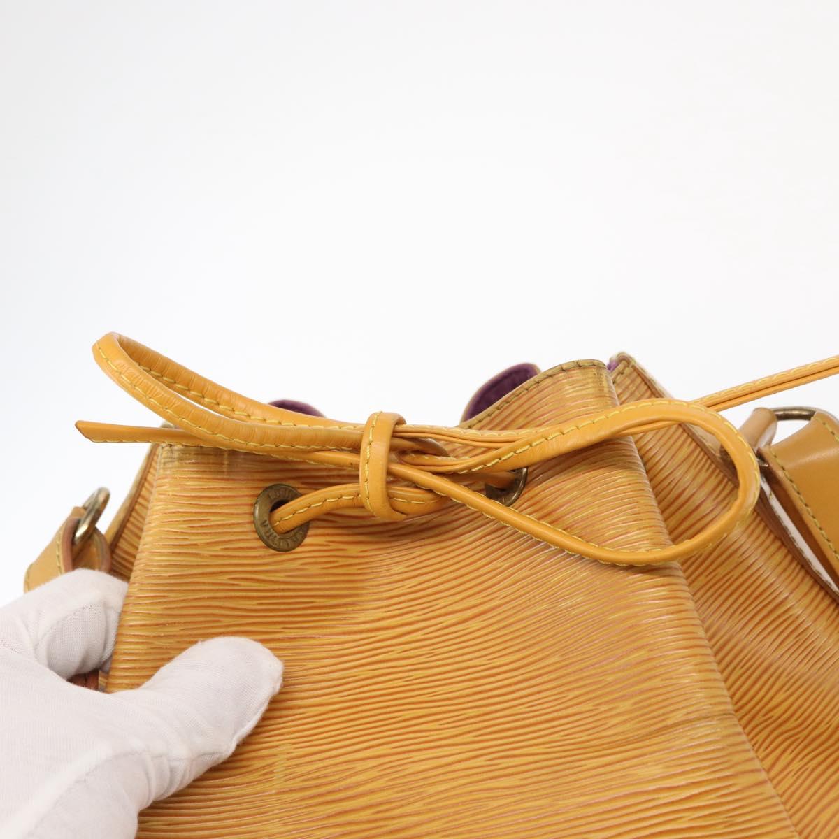 LOUIS VUITTON Epi Petit Noe Shoulder Bag Yellow M44109 LV Auth BA8332