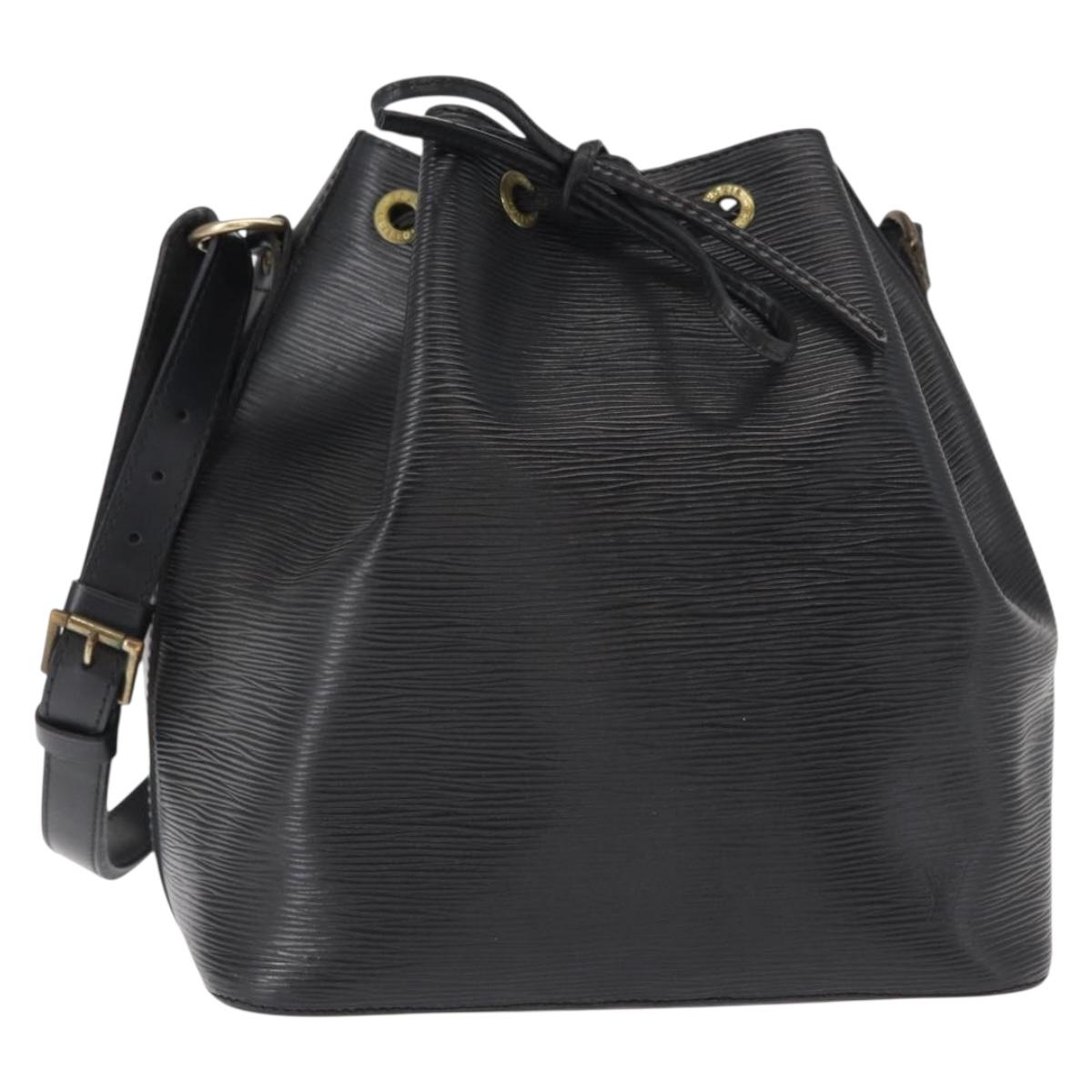 LOUIS VUITTON Epi Petit Noe Shoulder Bag Black M44102 LV Auth BA8333