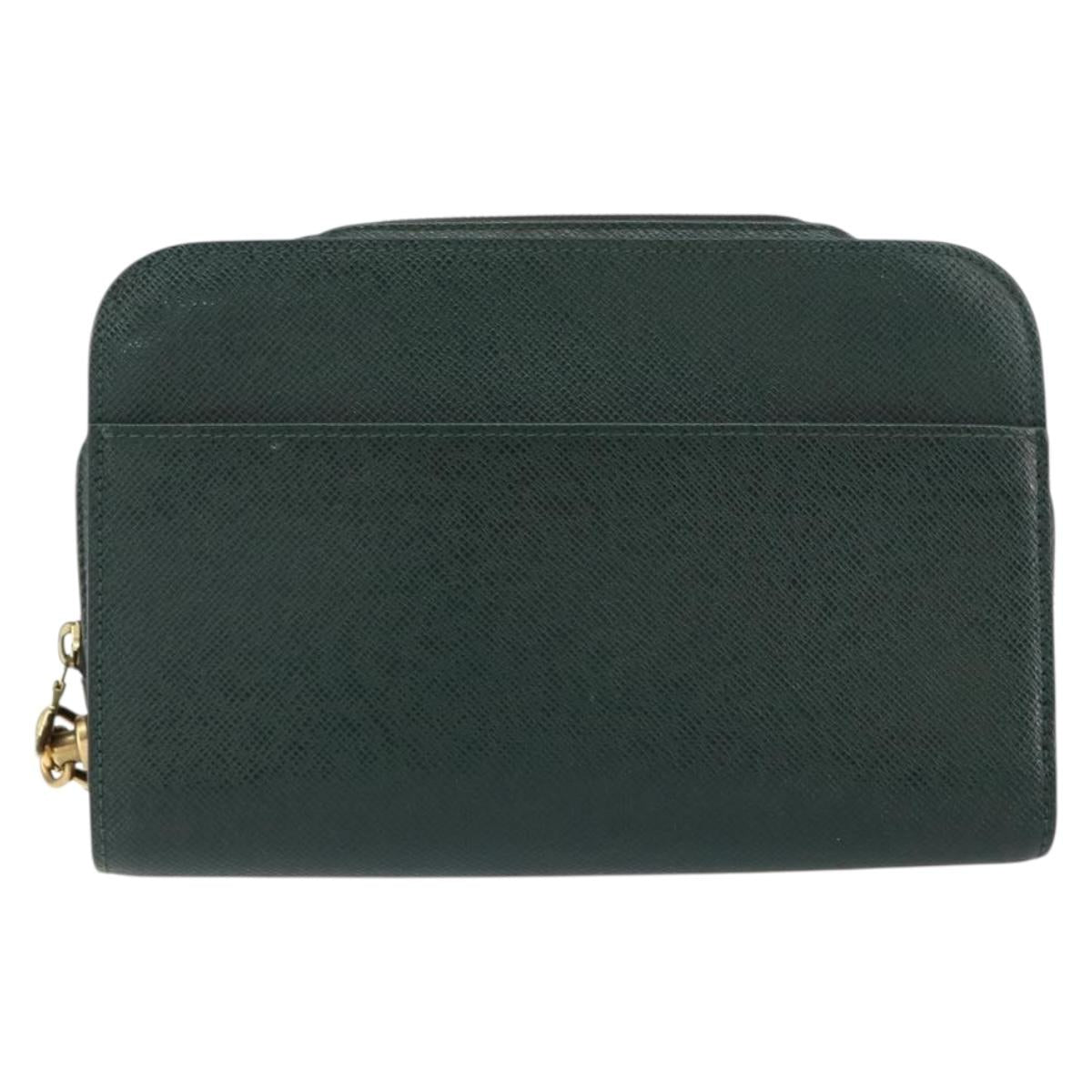 LOUIS VUITTON Taiga Baikal Clutch Bag Epicea M30184 LV Auth BA8336