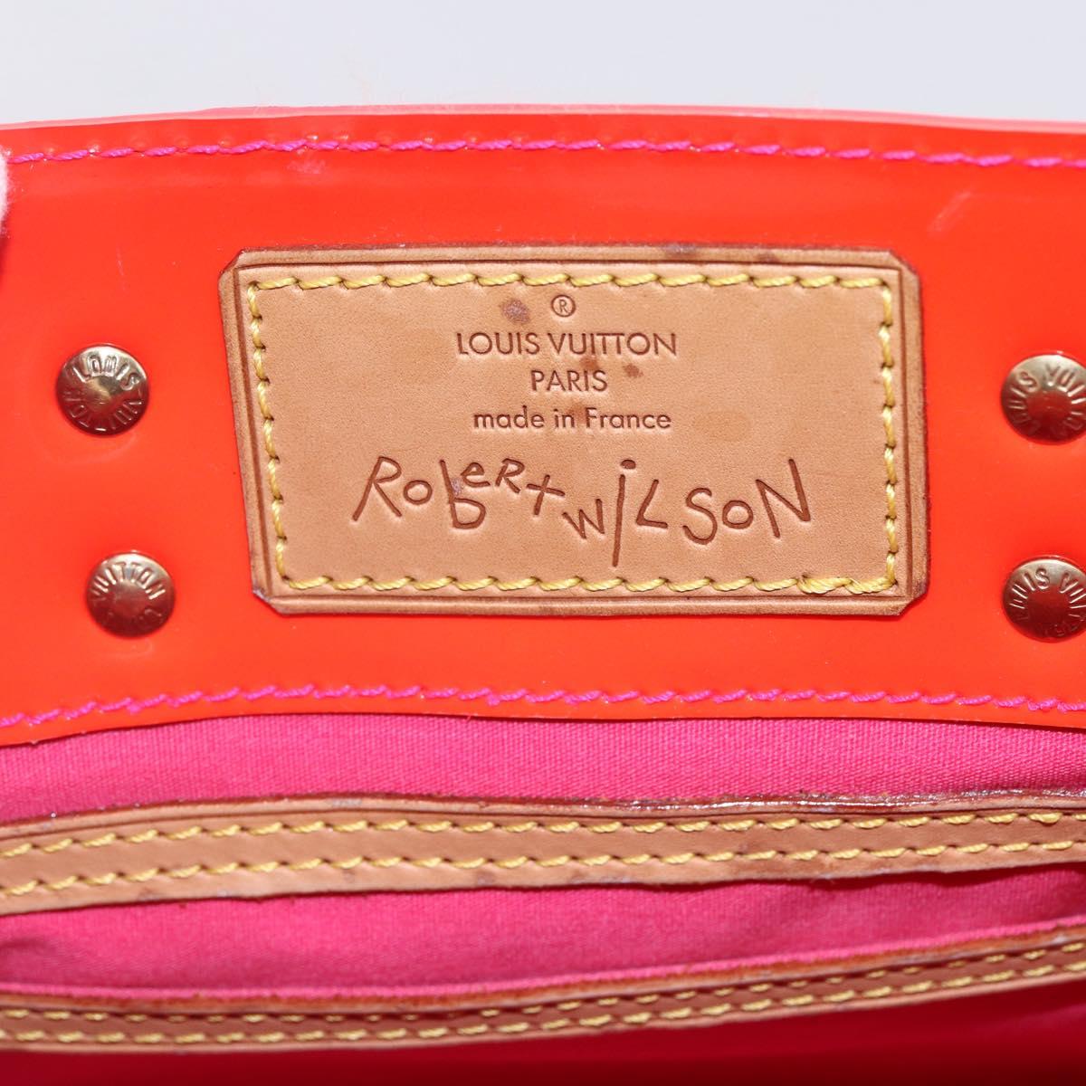 LOUIS VUITTON Monogram Vernis Fluo Reade PM Bag Pink Orange M91903 Auth BA8337