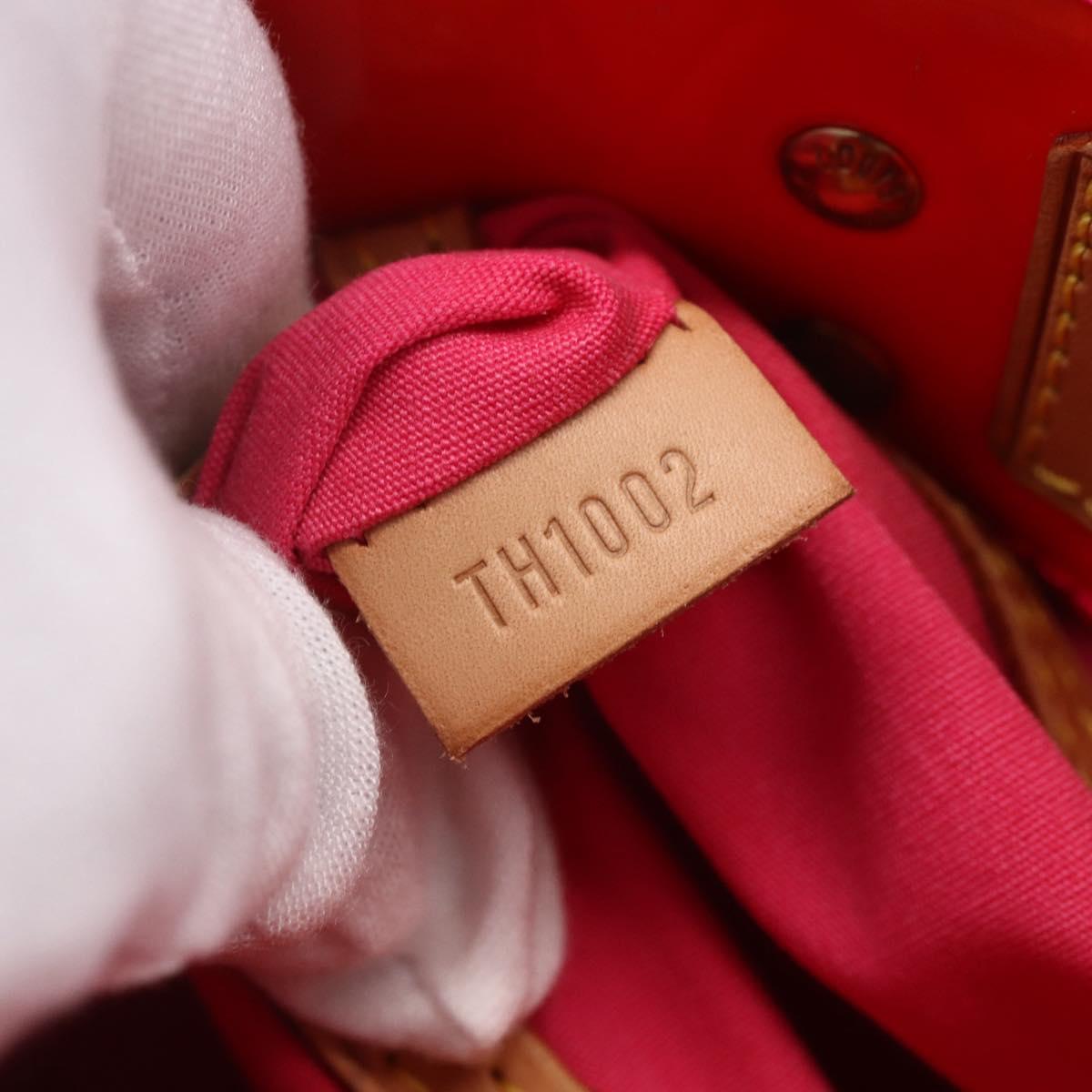 LOUIS VUITTON Monogram Vernis Fluo Reade PM Bag Pink Orange M91903 Auth BA8337