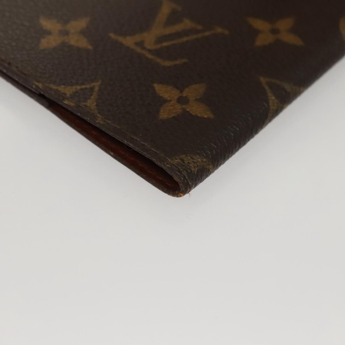 LOUIS VUITTON Monogram Agenda Poche Note Cover R20503 LV Auth BA834