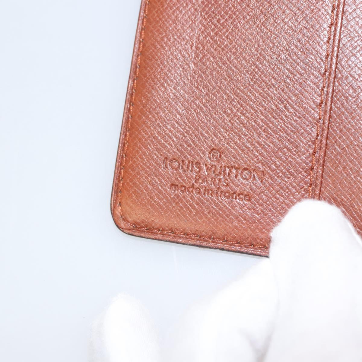 LOUIS VUITTON Monogram Agenda Poche Note Cover R20503 LV Auth BA834