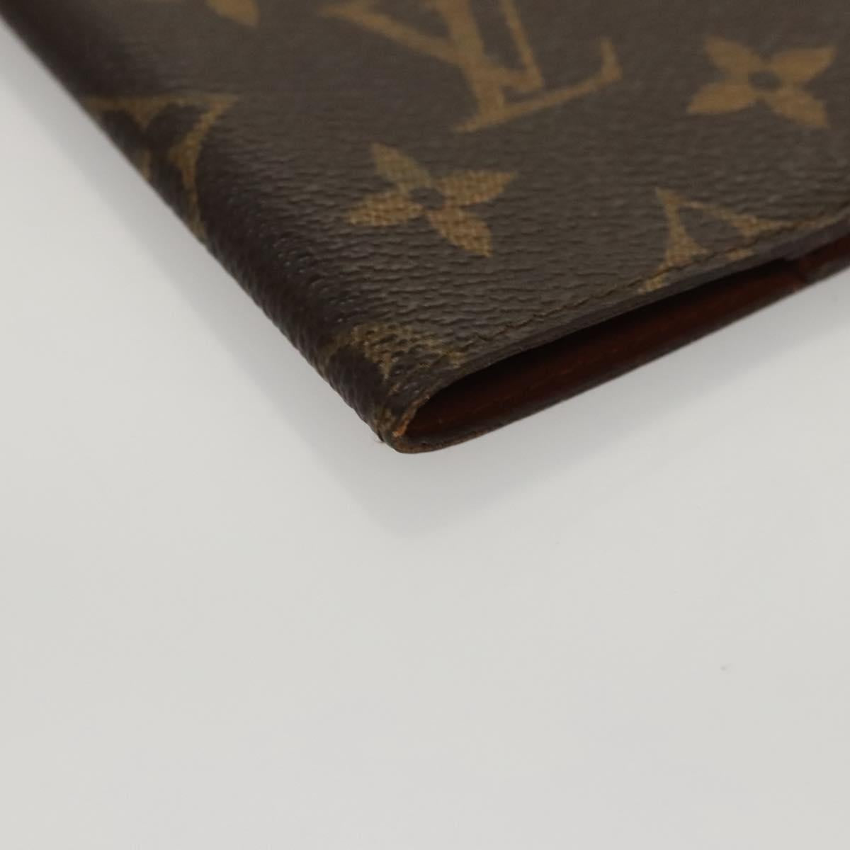 LOUIS VUITTON Monogram Agenda Poche Note Cover R20503 LV Auth BA834