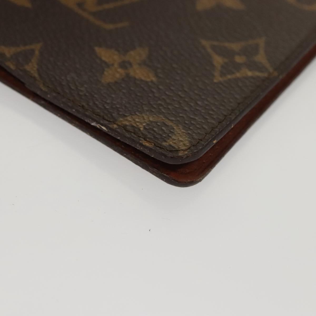 LOUIS VUITTON Monogram Agenda Poche Note Cover R20503 LV Auth BA834
